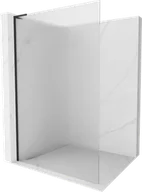 Ścianki i drzwi prysznicowe - Mexen Kioto L ścianka prysznicowa Walk-in 110 x 200 cm, prążki, czarna - 800-110-103-70-09 - miniaturka - grafika 1