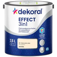 Farby wewnętrzne - Farba plamoodporna do wszystkich pomieszczeń EFFECT 3in1 Naturalny beż 2,5 l Dekoral - miniaturka - grafika 1