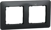 Klawisze i ramki - Ramka 2-krotna, czarny antracyt SEDNA DESIGN - miniaturka - grafika 1