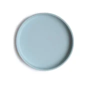 Miseczki i talerzyki dla dzieci - Mushie Silikonowy Talerzyk z Przyssawką Classic Powder Blue - miniaturka - grafika 1