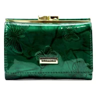Portfele - Gregorio BTS-117 GREEN portfel damski skórzany zielony - miniaturka - grafika 1