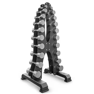 Stojak MP-S206 2.0 z hantlami chromowanymi 1-10kg - Marbo Sport - Stojaki na hantle i obciążenia - miniaturka - grafika 1