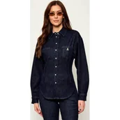 Koszule damskie - Patrizia Pepe Jeansowa koszula | Slim Fit - miniaturka - grafika 1