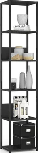 Fabryka Mebli Akord Regał industrialny metalowy 40 cm - czarny-czarny - 6 półek - Regały - miniaturka - grafika 1