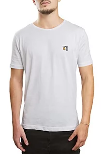 Koszulki męskie - Bonateks Męski T-shirt, TRFSTW103642M T-shirt, biały, M, biały, M - grafika 1