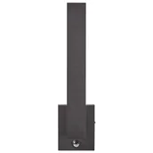 Lampy ogrodowe - Lampa ścienna zewnętrzna LED z czujnikiem ruchu czarna TUMMEL - miniaturka - grafika 1