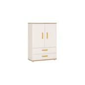 Komody - Komoda Typ 32 Amazon Meble Wójcik Biały, Dąb San Remo - miniaturka - grafika 1