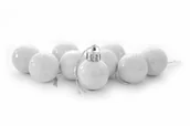Bombki - Bombki disco na choinkę Białe mini do stroików dekoracyjne 9szt - miniaturka - grafika 1