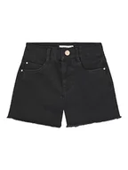 Spodenki damskie - NAME IT Dziewczęce szorty jeansowe Regular Fit, czarny denim - miniaturka - grafika 1