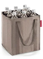 Torby i wózki na zakupy - Torba na butelki z przegrodami Reisenthel Bottlebag - herringbone mokka - miniaturka - grafika 1