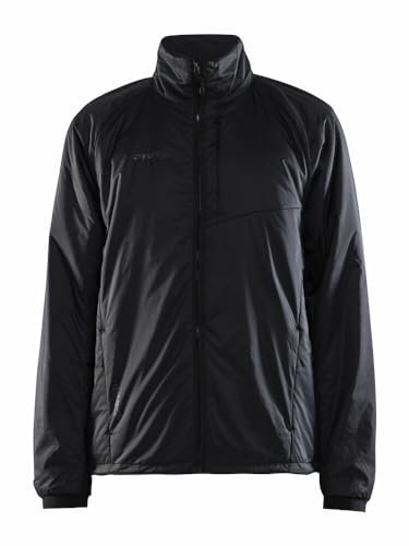 Craft Core Light Padded Jacket | lekka kurtka męska S | czarna | watowana kurtka przejściowa męska | kurtka o niewielkim rozmiarze po spakowaniu | wiatrówka męska | kurtka treningowa męska