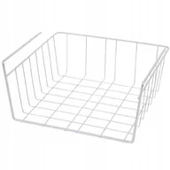 Pojemniki kuchenne - KOSZ KOSZYK METALOWY PODWIESZANY ORGANIZER POD PÓŁKĘ 30 X 26 X 14CM SZARY - miniaturka - grafika 1