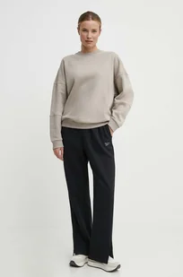 Reebok bluza LUX Collection damska kolor beżowy gładka 100076141 - Bluzy damskie - miniaturka - grafika 1