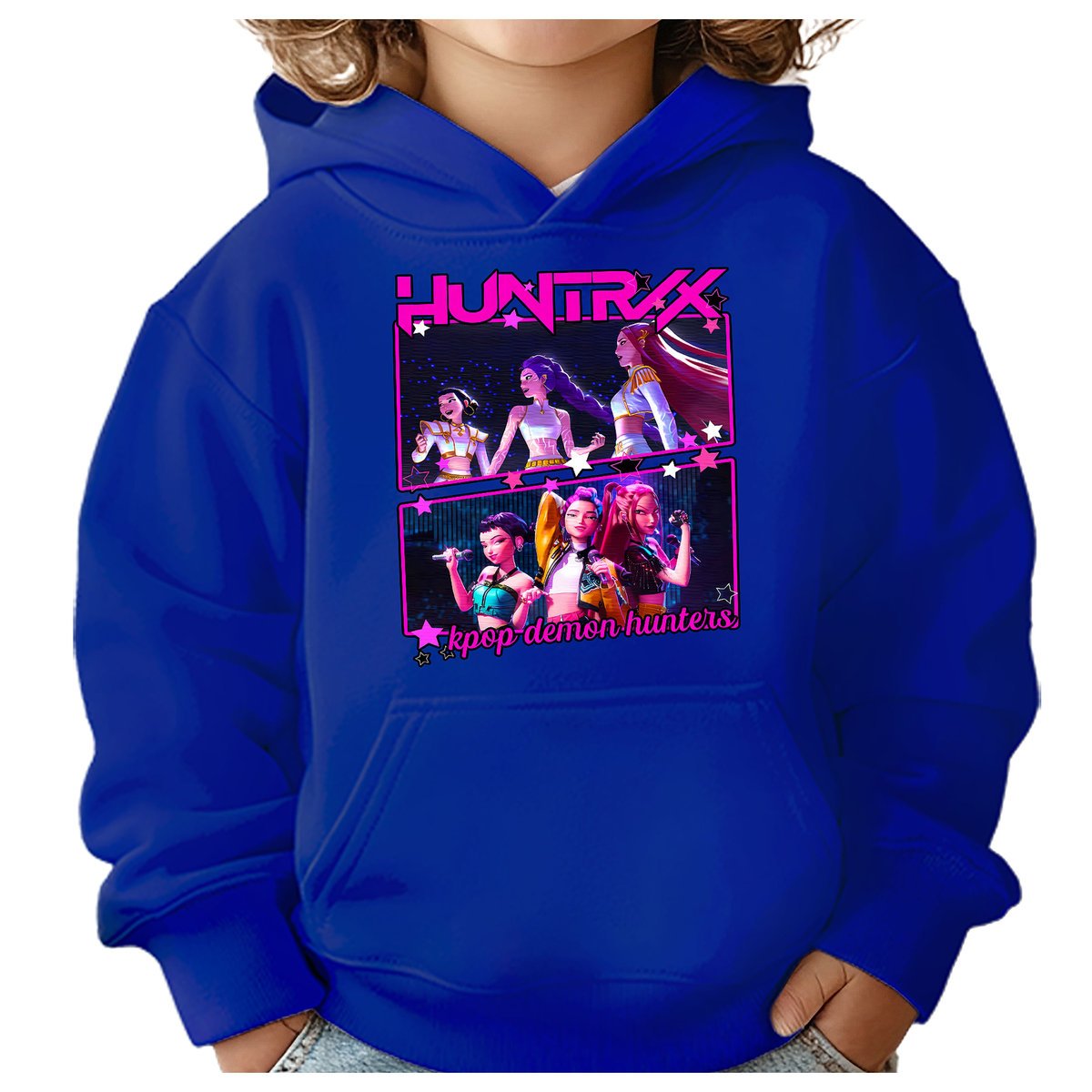 BLUZA DZIECIĘCA KPOP DEMON HUNTERS HUNTRIX 146-152 Z KAPTUREM BAWEŁNIANA