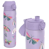 Butelki termiczne - Ion8 Bidon Termos Butelka Termiczna Stalowa Stal Nierdzewna Double Wall 500 ml Fioletowy Motyle - miniaturka - grafika 1