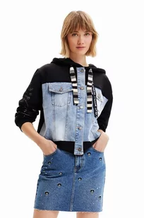 Desigual spódnica jeansowa kolor niebieski mini prosta - Spódnice - miniaturka - grafika 1