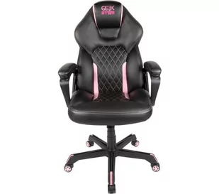 Konix Geek Star Gamingowy do 150kg Skóra ECO Czarno-różowy - Fotele gamingowe - miniaturka - grafika 1