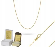Biżuteria dla dzieci - Złoty łańcuszek 45 cm Singapur złoto pr. 585 DEDYKACJA SZ1 - miniaturka - grafika 1