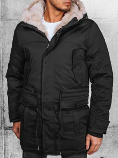 Kurtka zimowa męska parka czarna Dstreet TX4605-XXL/54 - Kurtki męskie - miniaturka - grafika 1