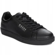 Sneakersy męskie - Guess Sneakersy półbuty męskie skórzane FMTNOLELE12-BK Black czarne r.43 - miniaturka - grafika 1