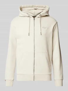 Bluza rozpinana z wyhaftowanym logo - Bluzy męskie - miniaturka - grafika 1