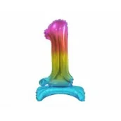 Balony i akcesoria - Godan Balon foliowy stojący cyfra 1 tęczowa - 38 cm BC-ATT1 - miniaturka - grafika 1