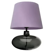 Lampy stojące - Lampka stołowa Sawa 41142116 Kaspa abażur przydymiona czarna fioletowa - miniaturka - grafika 1