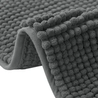 Dywaniki łazienkowe - Mata łazienkowa, antypoślizgowa mata pod prysznic, chłonna, nadająca się do prania w pralce, szybkoschnąca, 40 x 60 cm, ciemnoszara - miniaturka - grafika 1