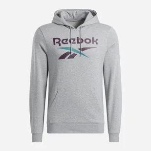 Bluza z kapturem męska ocieplana Reebok Identity Big Logo Fleece Hoodie 100206026 S Szara (1200143879672) - Bluzy męskie - miniaturka - grafika 1