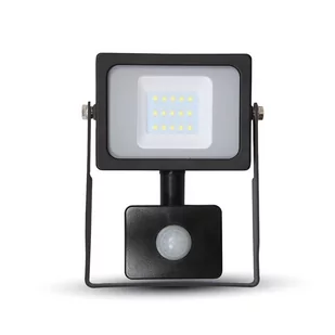 V-TAC Naświetlacz LED VT-20-S 20W SMD czujnik PIR czujka Samsung Chip 6400K czarne szkło - Żarówki LED - miniaturka - grafika 2