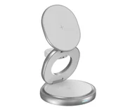 Ładowarki do telefonów - Silver Monkey MagCharger 3in1 foldable travel charging station W - darmowy odbiór w 22 miastach i bezpłatny zwrot Paczkomatem aż do 15 dni - miniaturka - grafika 1