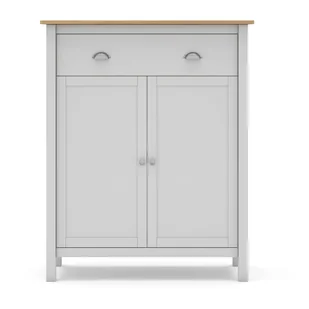 Biało-naturalna wysoka komoda z drewna sosnowego 90x110 cm Misti – Marckeric - Komody - miniaturka - grafika 1