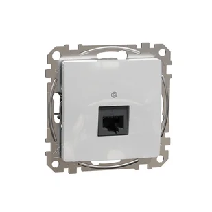Schneider Gniazdo internetowe RJ45 kat.5e UTP SEDNA Design & Elements srebrne aluminium - Gniazdka elektryczne - miniaturka - grafika 1