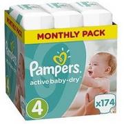 Pieluchy - Pampers Active Baby 4 Maxi 174 szt. - miniaturka - grafika 1
