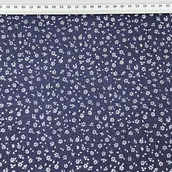 Pasmanteria - Tkanina bawełniana łączka MINI z kropeczkami biała na granatowym tle - miniaturka - grafika 1