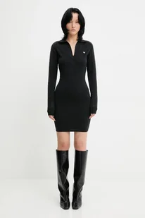 adidas Originals sukienka Ls Dress kolor czarny mini dopasowana KB3069 - Sukienki - miniaturka - grafika 1