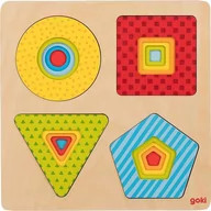 Układanki dla dzieci - Goki puzzle warstwowe geometryczne 57705 - miniaturka - grafika 1