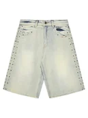 Spodenki damskie - Guess Szorty jeansowe J5GD09 D45E0 Niebieski Regular Fit - miniaturka - grafika 1