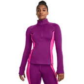 Bluzy damskie - Damska bluza treningowa nierozpinana bez kaptura Under Armour UA Train CW 1/2 Zip - fuksja - miniaturka - grafika 1