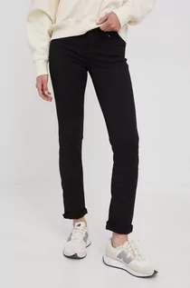 Spodnie damskie - Pepe Jeans jeansy damskie kolor czarny medium waist - grafika 1