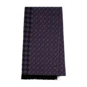 Apaszki i szaliki męskie - Męski szal w pepitkę fioletowo - czarny - miniaturka - grafika 1