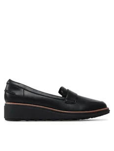 Clarks Lordsy Sharon Gracie 261568164 Czarny - Półbuty damskie - miniaturka - grafika 1