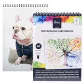 Szkolne artykuły papiernicze - PAPIER DO AKWARELI BLOK AKWARELOWY A4 25 arkuszy SZKICOWNIK NA SPIRALI - miniaturka - grafika 1