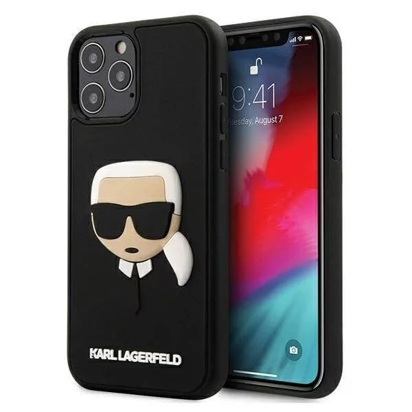 Karl Lagerfeld KLHCP12LKH3DBK iPhone 12 Pro Max 6,7" czarny/black hardcase 3D Rubber Karl s Head