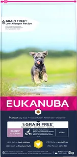 Eukanuba Grain Free Puppy Small / Medium Breed, kurczak - 12 kg - Sucha karma dla psów - miniaturka - grafika 1