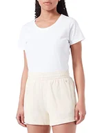 Spodenki damskie - Champion Damskie szorty Eco Future Terry z wysokim stanem, regularne szorty, kremowy żółty, XL - miniaturka - grafika 1