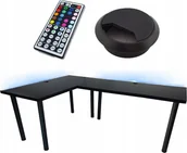 Biurka gamingowe - BIURKO GAMINGOWE NARONE PRZELOTKA LED - miniaturka - grafika 1