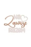 Zabawki kreatywne - Drewniany napis - Na zawsze razem 5szt biały - miniaturka - grafika 1