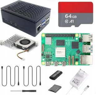 Vemico Raspberry Pi 5 8 GB Starter Kit karta 64 GB wentylator Screwdriver - Komputery jednopłytkowe - miniaturka - grafika 1