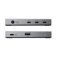Huby USB - ALOGIC TB4H3TB huby i koncentratory Thunderbolt 4 40000 Mbit/s Czarny, Szary TB4H3TB - miniaturka - grafika 1